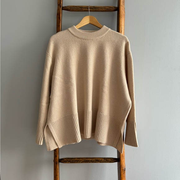 Rosaé Paris Le Sablons Sweater, Beige, Size 2 - Picture 4 of 14